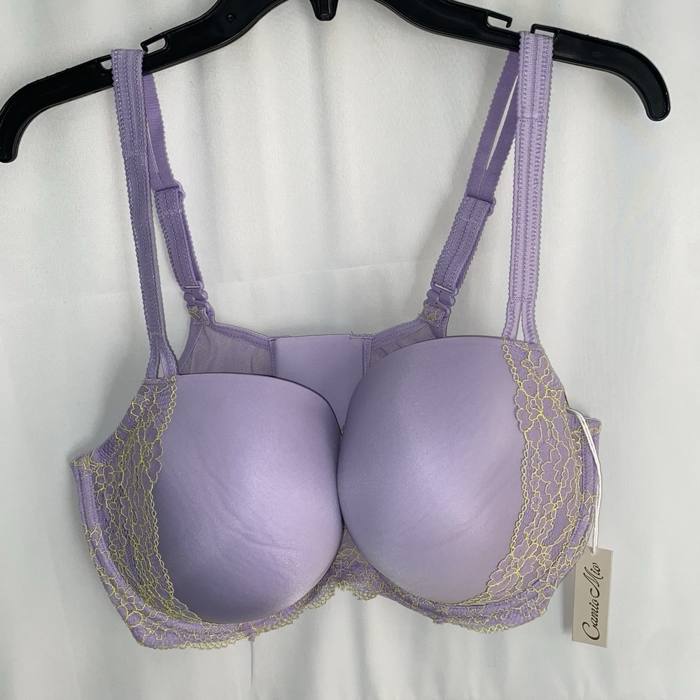 NWT Camio Mio Heavenly Lace Demi Underwire Bra Lavender 40DDD‎
